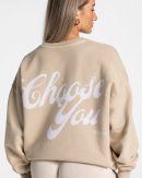 Acid Oversized Sweater in Sand für Damen