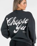 Acid Oversized Sweater in Schwarz für Damen