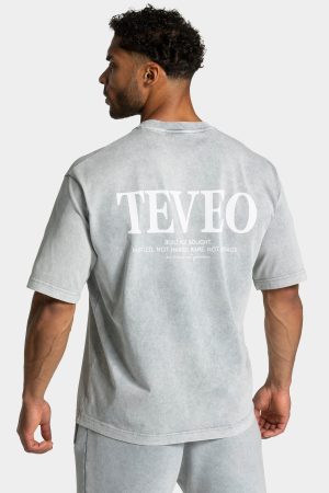 Modische Acid T-Shirt in Farbe Hellgrau