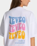 Candy Oversized T-Shirt für Frauen in Weiß