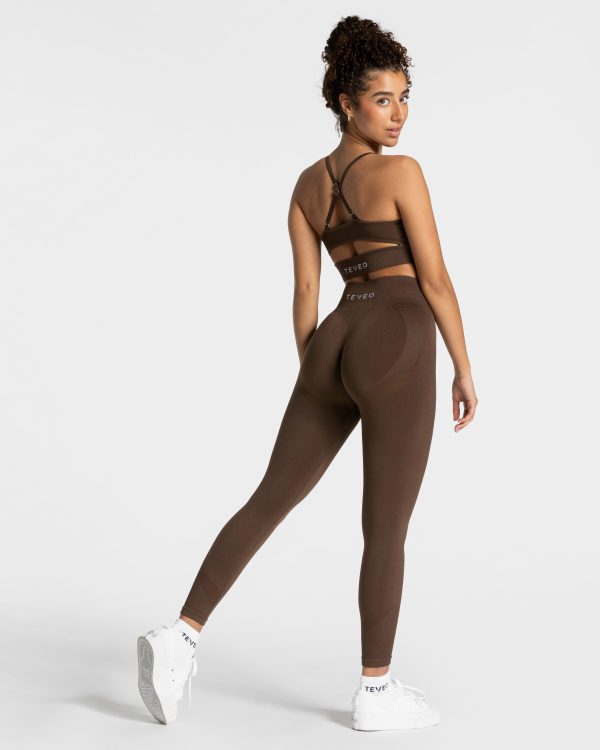 Damen Elevate Leggings Dunkelbraun mit Komfort – Bild 5