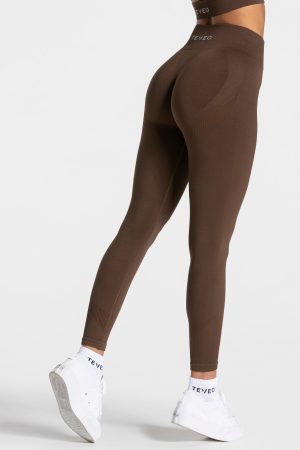 Damen Elevate Leggings Dunkelbraun mit Komfort