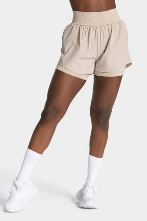 Endorphin 2in1 Shorts Damenhose in Latte