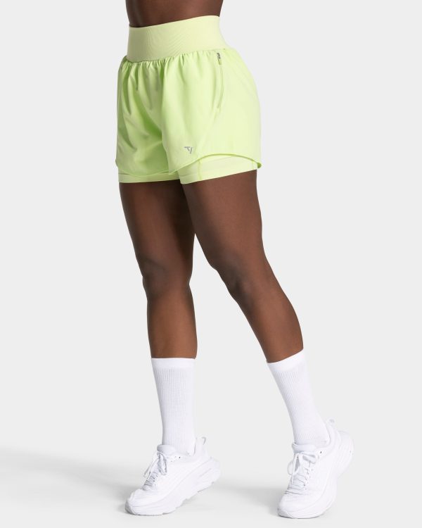 Endorphin 2in1 Shorts in Limelight für Damen