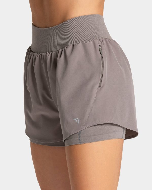 Damen Endorphin 2in1 Shorts Smoke mit Komfort – Bild 4