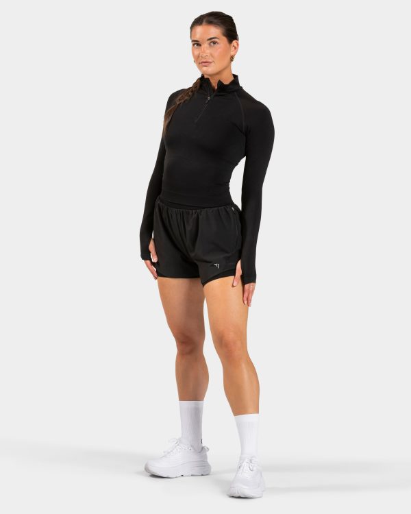 Modische Endorphin Half Zip in Farbe Schwarz – Bild 3