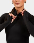 Modische Endorphin Half Zip in Farbe Schwarz