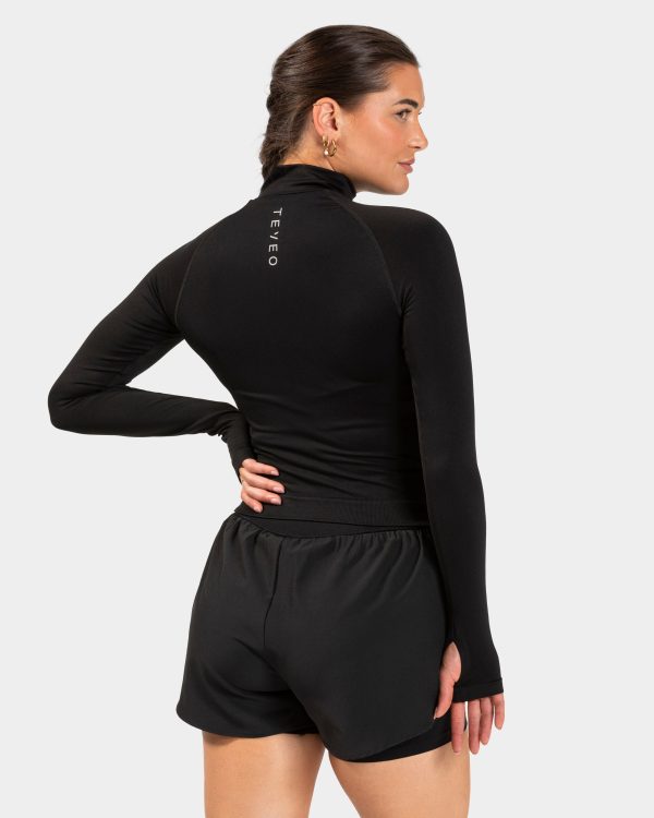 Modische Endorphin Half Zip in Farbe Schwarz – Bild 2