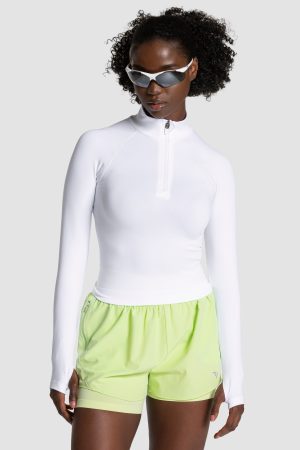 Modische Endorphin Half Zip in Farbe Weiß