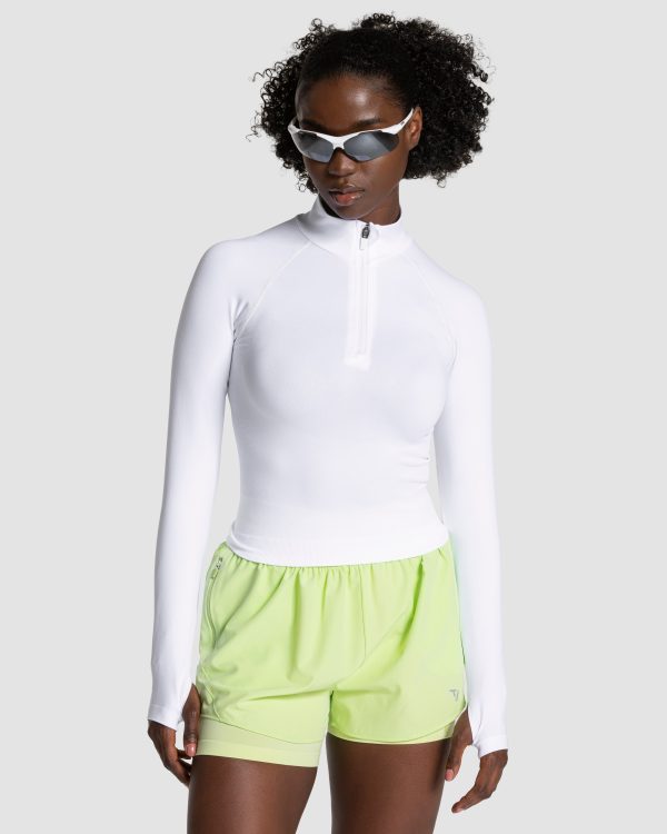 Modische Endorphin Half Zip in Farbe Weiß