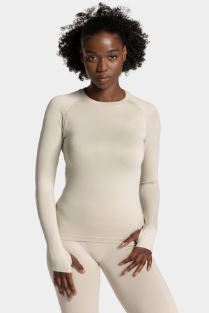 Modische Endorphin Longsleeve in Farbe Latte