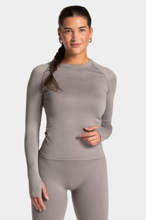 Endorphin Longsleeve Smoke mit hoher Taille