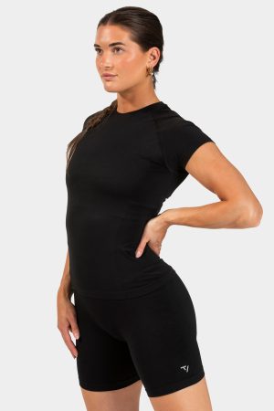 Damen T-Shirt Endorphin Schwarz Komfort und Stil