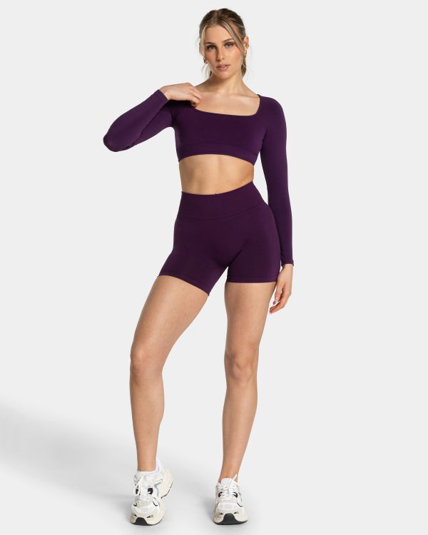 Modische Femme Backless Longsleeve in Farbe Auber – Bild 3