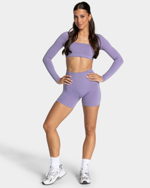Damen Femme Backless Longsleeve Lavendel mit Komf – Bild 3