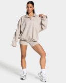Femme Half Zip Sweater für Frauen in Cream