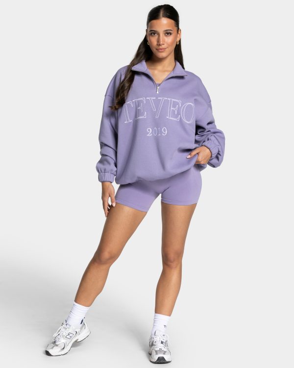 Femme Half Zip Sweater Lavendel für Sport und All – Bild 3