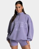 Femme Half Zip Sweater Lavendel für Sport und All