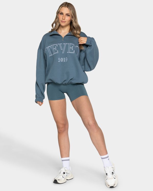 Femme Half Zip Sweater für Frauen in Teal – Bild 3