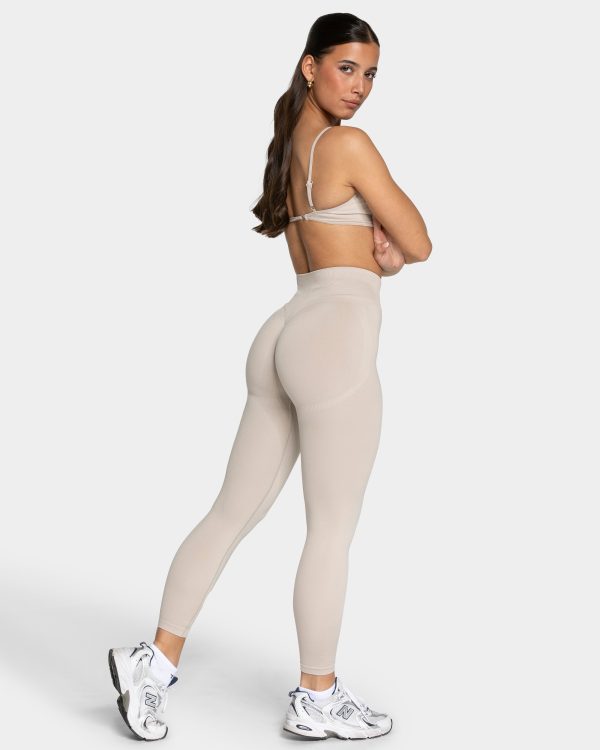 Femme Sculpt Scrunch Leggings Cream für Sport und – Bild 5