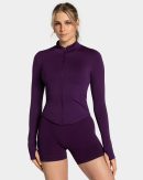 Femme Shaping Zip Jacke für Frauen in Aubergine