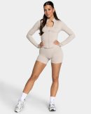 Femme Shaping Zip Jacke Damenhose in Cream