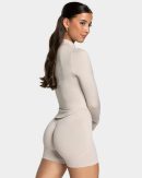 Femme Shaping Zip Jacke Damenhose in Cream