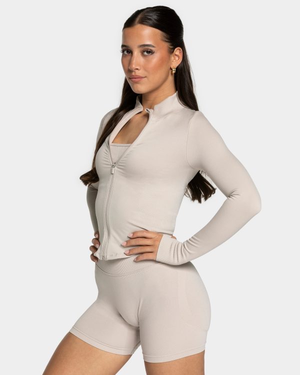 Femme Shaping Zip Jacke Damenhose in Cream