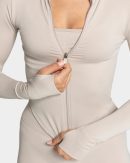 Femme Shaping Zip Jacke Damenhose in Cream