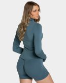 Femme Shaping Zip Jacke in Teal für Damen