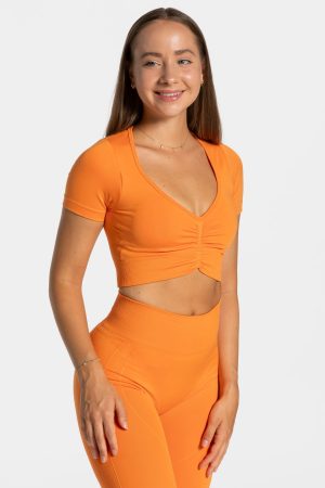 Focus Crop Top in Orange für Damen