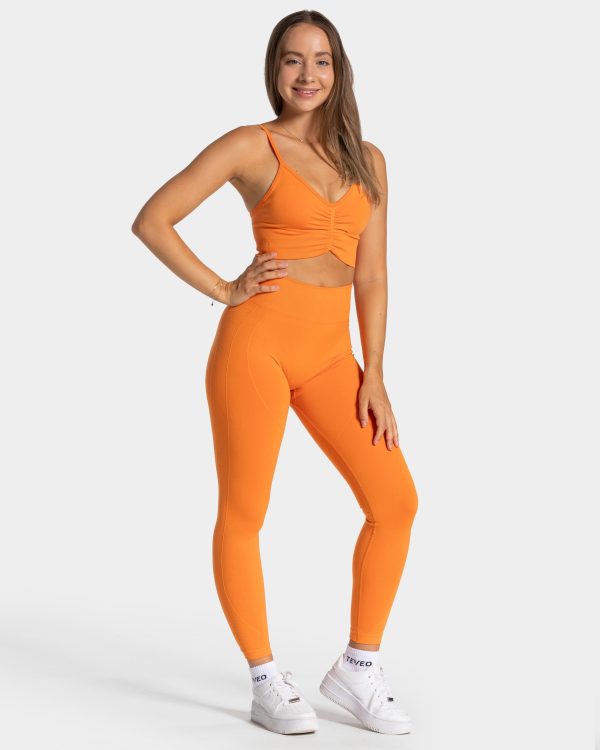 Focus Scrunch Leggings Damenhose in Orange – Bild 3