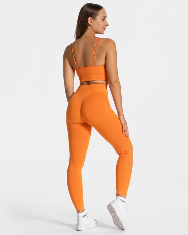 Focus Scrunch Leggings Damenhose in Orange – Bild 5