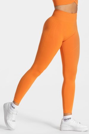 Focus Scrunch Leggings Damenhose in Orange