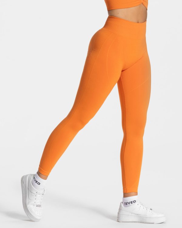 Focus Scrunch Leggings Damenhose in Orange