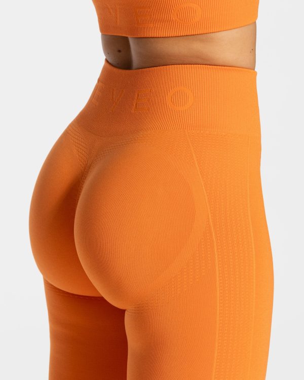 Focus Scrunch Leggings Damenhose in Orange – Bild 4