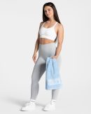 TEVEO Fitness Handtuch Ice Blue mit hoher Taille