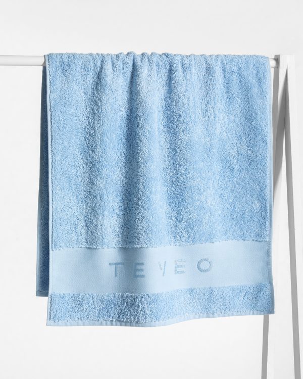 TEVEO Fitness Handtuch Ice Blue mit hoher Taille – Bild 4