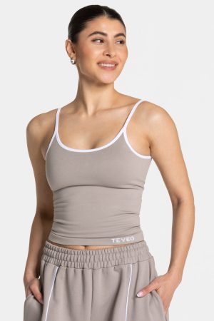 Damen Ignite Cami Top  Stone mit Komfort