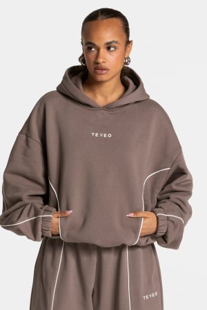 Damen Ignite Hooded Sweater  Mokka mit Komfort