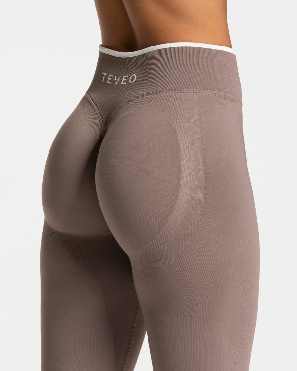 Damen Ignite Sculpt Scrunch Leggings Mokka mit Ko – Bild 4