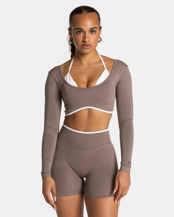 Ignite Longsleeve  in Mokka für Damen