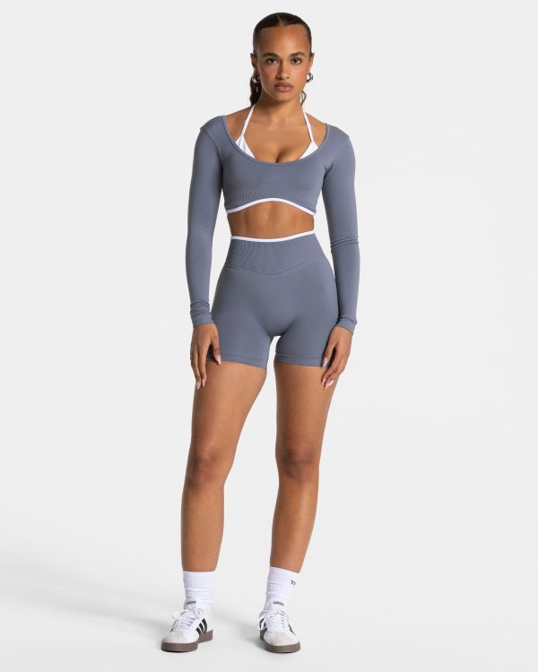 Ignite Sculpt Scrunch Short  Damenhose in Eisgrau – Bild 3