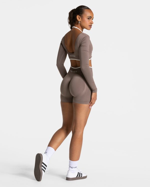 Ignite Sculpt Scrunch Short  Damenhose in Mokka – Bild 5