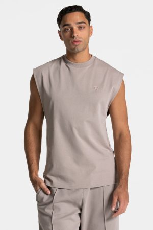 Ignite Oversized Tank Men in Stone für Damen