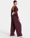Ignite Wide Leg Jogger  Pflaume mit hoher Taille