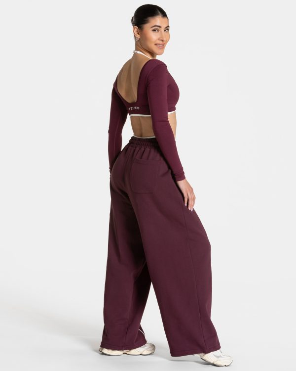 Ignite Wide Leg Jogger  Pflaume mit hoher Taille – Bild 5