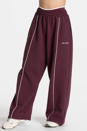 Ignite Wide Leg Jogger  Pflaume mit hoher Taille