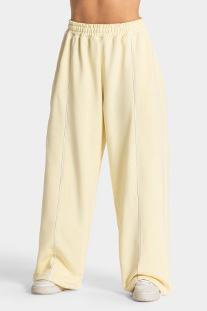 Damen Ignite Wide Leg Jogger Butter Yellow mit Ko