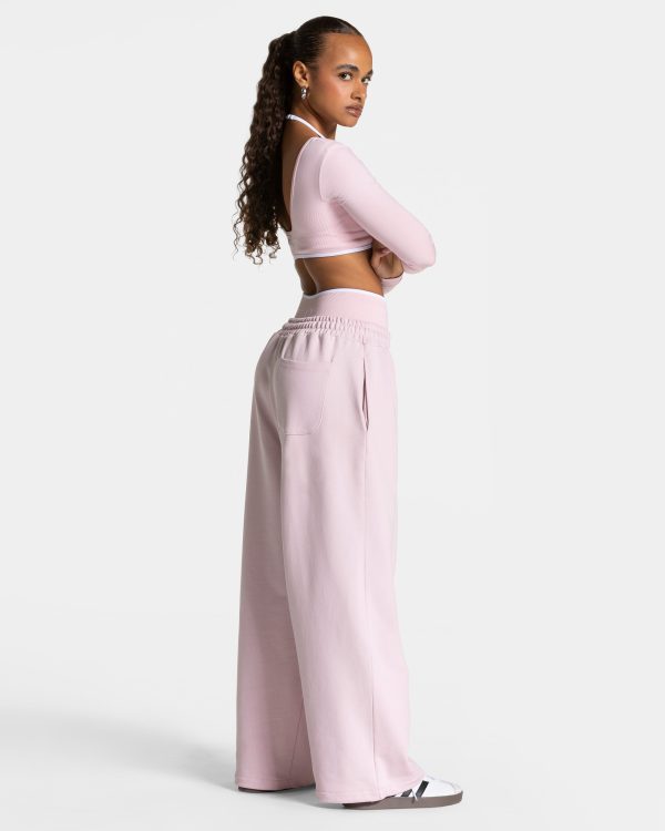 Ignite Wide Leg Jogger  Rosa mit hoher Taille – Bild 5